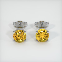 <span>1.21</span>&nbsp;<span class="tooltip-light">Ct.Tw.<span class="tooltiptext">Total Carat Weight</span></span> Sapphire Earrings, 14K White Gold 1